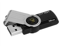 Kingston DataTraveler 101 G2 - USB flash-enhet - 16 GB - USB 2.0 - svart DT101G2/16GB