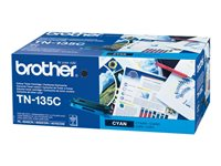 Brother TN135C - Lång livslängd - cyan - original - tonerkassett - för Brother DCP-9040, 9042, 9045, HL-4040, 4050, 4070, MFC-9420, 9440, 9450, 9840 TN135C