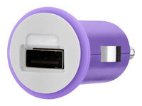 Belkin MIXIT Car Charger - Strömadapter för bil - 1 A (USB) - lila - för Apple iPad/iPhone/iPod F8J018CWPUR