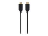Belkin High Speed HDMI Cable - HDMI-kabel med Ethernet - HDMI hane till HDMI hane - 2 m - svart F3Y021BF2M