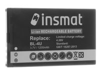 Insmat - Batteri - Li-Ion - 1200 mAh - för Nokia 301, 3120, 500, 515, 5250, 5330, 5530, 6600, 8800, C5, E75; Asha 210, 30X, 311, 50X 106-9460