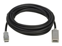 Eaton Tripp Lite Series DisplayPort Extension Cable with Active Repeater and Latching Connector (M/F), 4K 60 Hz, HDR, 4:4:4, HDCP 2.2, 10 ft. (3.1 m), TAA - DisplayPort-kabel - TAA-kompatibel - DisplayPort (hane) till DisplayPort (hona) - DisplayPort 1.2 - 3.1 m - passiv, guldpläterade kontakter, aktiv förstärkare, 4K60Hz stöd - svart, grå P579-010-4K6