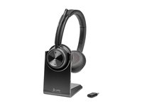 Poly Savi 7320 - Savi 7300 series - headset - på örat - DECT - trådlös - USB-A via DECT-adapter - svart - UC-certifierad 8L545AA