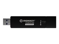 IronKey D300S Managed - USB flash-enhet - krypterat - 64 GB - USB 3.1 Gen 1 - FIPS 140-2 Level 3 - TAA-kompatibel IKD300SM/64GB