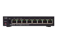 Cisco 250 Series SG250-08 - Switch - L3 - smart - 8 x 10/100/1000 - skrivbordsmodell SG250-08-K9-EU