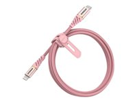 OtterBox Premium - Lightning-kabel - Lightning hane till 24 pin USB-C hane - 1 m - skimrande rosa - Strömförsörjningsstöd 78-52556