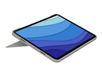 Logitech Combo Touch - Tangentbord och foliefodral - med pekdyna - bakgrundsbelyst - Apple Smart connector - AZERTY - fransk - sand - för Apple 11-inch iPad Pro (1:a generation, 2a generation, 3:e generationen) 920-010168