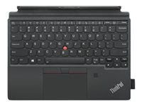 Lenovo - Tangentbord och foliefodral - med Trackpoint, pekplatta med 2 knappar - bakgrundsbelyst - QWERTY - norsk - svart - för ThinkPad X12 Detachable 20UV, 20UW 4Y41C14242