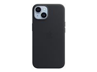 Apple - Baksidesskydd för mobiltelefon - MagSafe-kompatibilitet - läder - midnatt - för iPhone 14 MPP43ZM/A