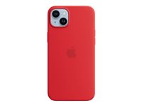 Apple - (PRODUCT) RED - baksidesskydd för mobiltelefon - MagSafe-kompatibilitet - silikon - röd - för iPhone 14 Plus MPT63ZM/A