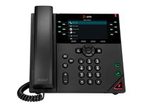 Poly VVX 450 - VoIP-telefon - 3-riktad samtalsförmåg - SRTP, SIP, SDP - 12 linjer - svart 8B1L7AA#AC3