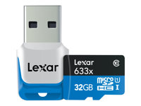 Lexar High Performance - Flash-minneskort - 32 GB - UHS Class 1 / Class10 - 633x - microSDHC UHS-I LSDMI32GBBEU633R