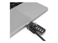 Compulocks Ledge Lock Adaptor for MacBook Pro 13" M1 & M2 with Combination Cable Lock Silve - Adapter för säkerhetslåsurtag - med kombinerat kabellås - för Apple MacBook Pro 13.3 in (M1, M2) UNVMBPRLDG01CL