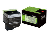 Lexmark 702XK - Extra lång livslängd - svart - original - tonerkassett LCCP, LRP - för Lexmark CS510de, CS510dte 70C2XK0