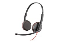 Poly Blackwire C3225 - Blackwire 3200 Series - headset - på örat - kabelansluten - 3,5 mm kontakt - svart - Skype-certifierat, Cisco Jabber-certifierad, Avaya-certifierad 7S4M7AA