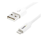 StarTech.com 1 m USB till Lightning-kabel - iPhone/iPad/iPod-laddningskabel - Lightning till USB-kabel för laddning med hög hastighet - Apple MFi-certifierad - Vit - Lightning-kabel - Lightning hane till USB hane - 1 m - dubbelt skärmad - vit - för P/N: KITBXAVHDPEU, KITBXAVHDPNA, KITBXAVHDPUK, KITBXDOCKPEU, KITBXDOCKPUK, KITBZDOCK USBLT1MW