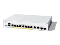 Cisco Catalyst 1200-8P-E-2G - Switch - L3 - smart - 8 x 10/100/1000 (PoE+) + 2 x combo Gigabit SFP/RJ-45 - rackmonterbar - PoE+ (67 W) C1200-8P-E-2G