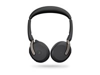 Jabra Evolve2 65 Flex MS Stereo - Headset - på örat - Bluetooth - trådlös - aktiv brusradering - USB-C - svart - Certifierad för Microsoft-teams 26699-999-899