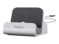 Belkin Charge + Sync Dock - Dockningsstation för mobiltelefon - silver - för Samsung Galaxy S4 F8M389CW