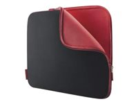 Belkin Neoprene Sleeve for Notebooks up to 14" - Notebook-väska - 14" - jet, vinröd F8N047EABR