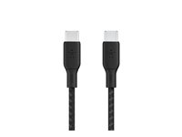 Belkin BoostCharge - USB-kabel - 24 pin USB-C (hane) till 24 pin USB-C (hane) - 2 m - svart - för Apple 10.9-inch iPad Air; Google Pixel 4a, 5, 6; Samsung Galaxy Note20, S21, S21 5G, S22 CAB014BT2MBK