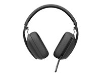 Logitech Zone Vibe Wireless - Headset - fullstorlek - Bluetooth - trådlös - USB-C via Bluetooth-adapter - grafit - Certifierad för Microsoft-teams 981-001157