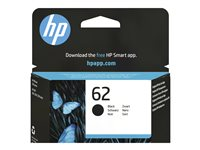 HP 62 - Svart - original - blister - bläckpatron - för Envy 55XX, 56XX, 76XX; Officejet 200, 250, 57XX, 8040 C2P04AE#301