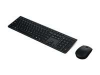 Lenovo Professional - Sats med tangentbord och mus - full size - trådlös - 2.4 GHz, Bluetooth - QWERTY - Nordisk - grå - brun låda 4X31R64357