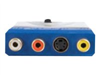 C2G - Adapter för video / ljud - S-Video / sammansatt video / audio - SCART hane till 4-stifts mini-DIN, RCA hona - blå 80435