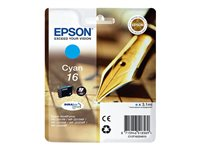 Epson 16 - 3.1 ml - cyan - original - blister med RF-larm/akustiskt larm - bläckpatron - för WorkForce WF-2010, 2510, 2520, 2530, 2540, 2630, 2650, 2660, 2750, 2760 C13T16224020