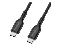 OtterBox Standard - USB-kabel - 24 pin USB-C (hane) till 24 pin USB-C (hane) - 2 m - snabbladdning - svart 78-81367