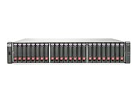 HPE Modular Smart Array P2000 G3 iSCSI Dual Controller SFF Array System - Hårddiskarray - 24 fack ( SATA-300 / SAS-2 ) - 0 x HDD - iSCSI (extern) - kan monteras i rack - 2U BK831B