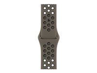 Apple Nike - Band för smart klocka - 41 mm - Vanlig storlek - olivgrå/svart MPGT3ZM/A