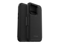 OtterBox - Vikbart fodral för mobiltelefon - MagSafe-kompatibilitet - konstläder, magnet - shadow (svart) - för Apple iPhone 14 Pro 77-90284