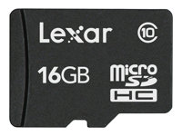 Lexar High Performance - Flash-minneskort (adapter, microSDHC till SD inkluderad) - 16 GB - UHS-I U1 / Class10 - 300x - microSDHC UHS-I LSDMI16GBBEU300A