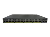 Cisco Catalyst 2960X-48FPS-L - Switch - Administrerad - 48 x 10/100/1000 (PoE+) + 4 x Gigabit SFP - skrivbordsmodell, rackmonterbar - PoE+ (740 W) WS-C2960X-48FPS-L