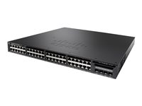 Cisco Catalyst 3650-48TQ-E - Switch - L3 - Administrerad - 48 x 10/100/1000 + 4 x 10 Gigabit SFP+ - skrivbordsmodell, rackmonterbar WS-C3650-48TQ-E