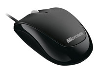 Microsoft Compact Optical Mouse 500 - Mus - höger- och vänsterhänta - optisk - 3 knappar - kabelansluten - USB - svart U81-00090