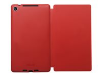 ASUS Travel Cover - Skydd för surfplatta - termoplastisk polyuretan (TPU) - röd - för Nexus 7 90-XB3TOKSL001R0-