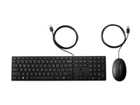 HP Desktop 320MK - Sats med tangentbord och mus - full size - USB - QWERTY - hela norden 9SR36UT#UUW