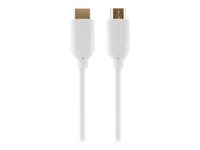 Belkin - HDMI-kabel med Ethernet - HDMI hane till HDMI hane - 2 m - vit F3Y021BF2M-WHT