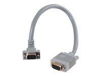 C2G Premium SXGA 90° Down Angled - VGA-kabel - HD-15 (VGA) (hane) till HD-15 (VGA) (hane) - 15 m - 90° kontakt 81069