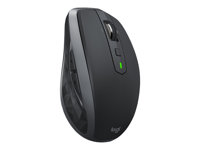 Logitech MX Anywhere 2S - Mus - laser - 7 knappar - trådlös - Bluetooth, 2.4 GHz - trådlös USB-mottagare - grafit 910-006211