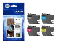 Brother LC422 Value Pack - 4-pack - svart, cyan, magenta, gul - original - bläckpatron - för Brother MFC-J5340DW, MFC-J5345DW, MFC-J5740DW, MFC-J6540DW, MFC-J6940DW LC422VAL