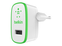 Belkin Home Charger - Strömadapter - 10 Watt - 2.1 A (USB) - på kabel: Micro-USB 3.0 Type B - vit F8M865VF03-WHT