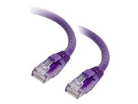 C2G Cat5e Booted Unshielded (UTP) Network Patch Cable - Patch-kabel - RJ-45 (hane) till RJ-45 (hane) - 2 m - UTP - CAT 5e - formpressad, hakfri, tvinnad - lila 83661