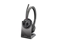 Poly Voyager 4320-M - Headset - på örat - Bluetooth - trådlös, kabelansluten - USB-A via Bluetooth-adapter, USB-A - svart - Certifierad för Microsoft-teams, Zoomcertifierad 77Z00AA