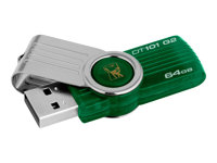 Kingston DataTraveler 101 G2 - USB flash-enhet - 64 GB - USB 2.0 - grön DT101G2/64GB