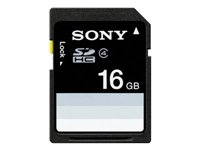 Sony - Flash-minneskort - 16 GB - Class 4 - SDHC - med Photobook - för Cyber-shot DSC-TX55; Handycam DCR-SR21, SX21, HDR-PJ580; NXCAM HXR-NX3D1U, NX70, NEX-FS100 SF16N4-PHOTOBOOK