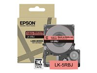 Epson LabelWorks LK-5RBJ - Svart på mattrött - Rulle (1,8 cm x 8 m) 1 kassett(er) hängande låda - bandpatron - för LabelWorks LW-C410, LW-C610 C53S672072